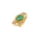 Bague large ajustable Arizona Dream cabochon aventurine - vert Vert