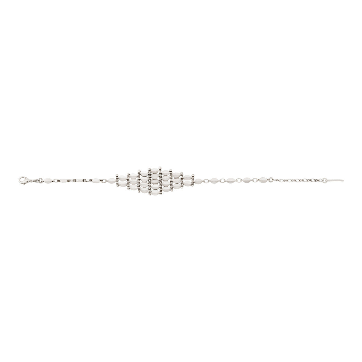 Bracelet fin réglable Babylone en maille souple - argent Argent
