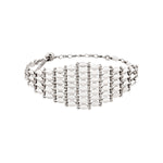 Grand bracelet réglable Babylone en maille souple - argent Argent