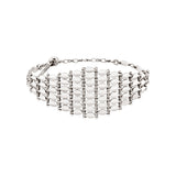 Grand bracelet réglable Babylone en maille souple - argent Argent