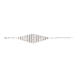 Grand bracelet réglable Babylone en maille souple - argent Argent