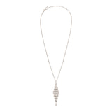 Collier pendentif réglable Babylone maille bijou et hématite grise - argent Argent