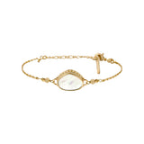 Bracelet fin réglable Noto cabochon nacre - blanc Nacre