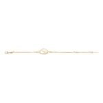 Bracelet fin réglable Noto cabochon nacre - blanc Nacre