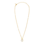 Collier pendentif Noto en métal doré nacre et citrine - blanc Nacre