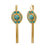 Boucles d'oreilles dormeuses longues Circus - turquoise Turquoise