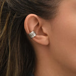 Bague d'oreille féminine ajustable métal argenté 10 microns - argenté Argent