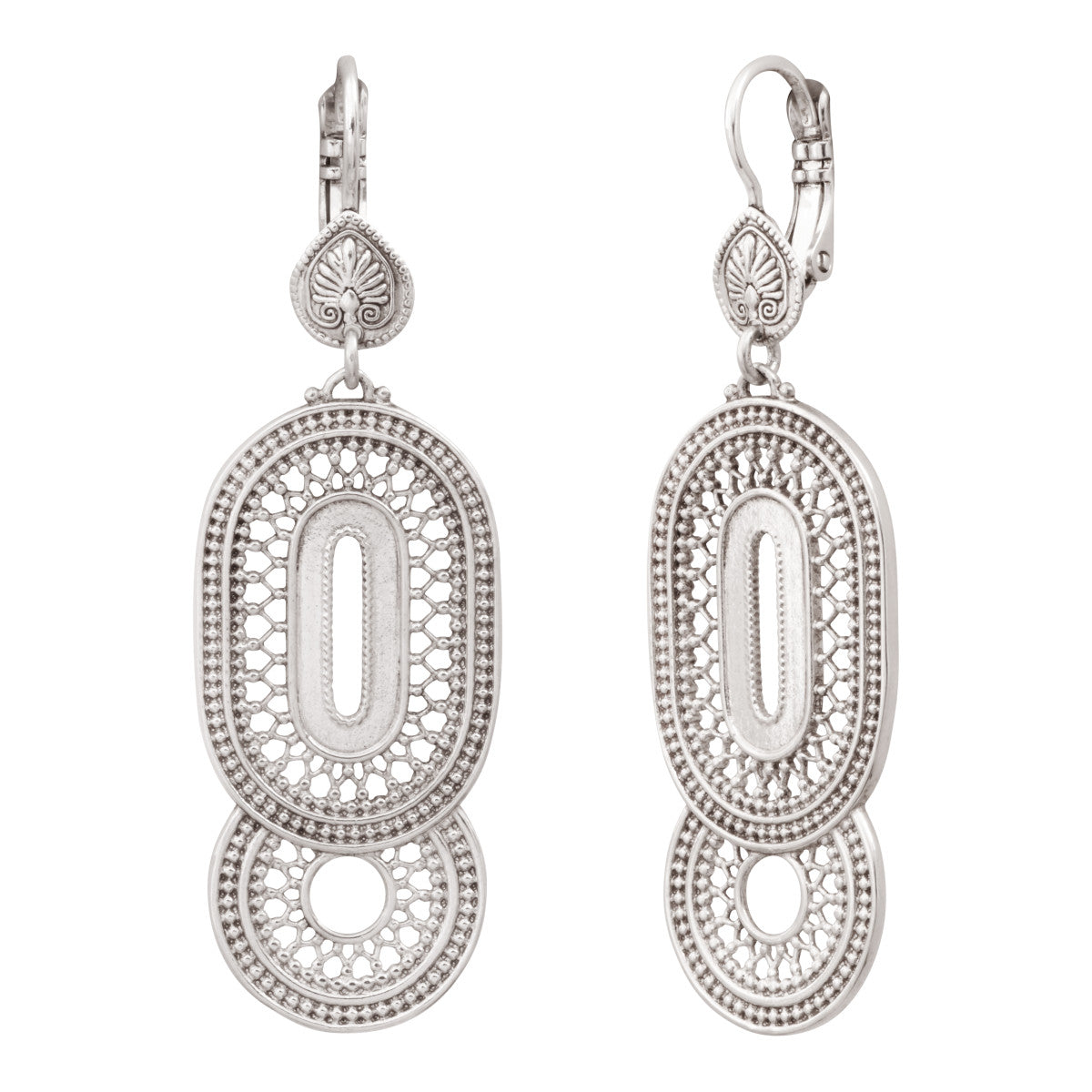 Boucles d'oreilles dormeuses Noor - argenté Argent
