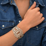 Bracelet manchette filigrane Noor  - argenté Argent