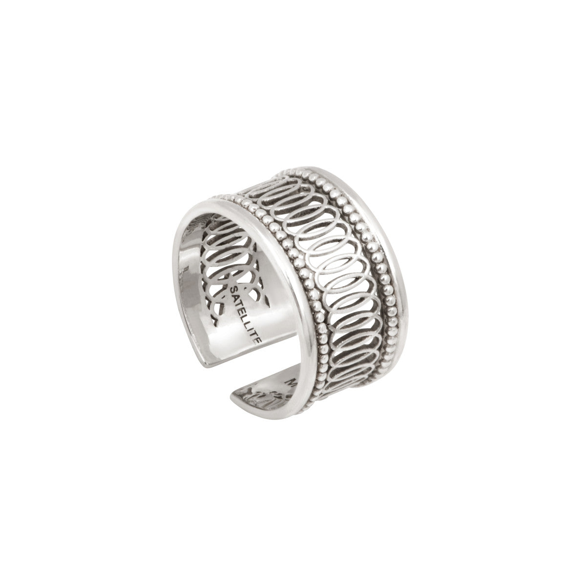 Bague fine intemporelle métal doré ajouré small - doré Argent