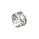 Bague fine intemporelle métal doré ajouré small - doré Argent