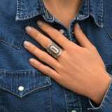 Bague large filigrane Noor medium  - argenté Argent