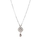 Collier pendentif réglable chic métal argenté hématite  - argenté Argent