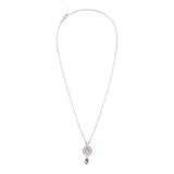 Collier pendentif réglable chic métal argenté hématite  - argenté Argent