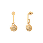 Boucles d'oreilles métal et cristaux Prestige - doré Dore