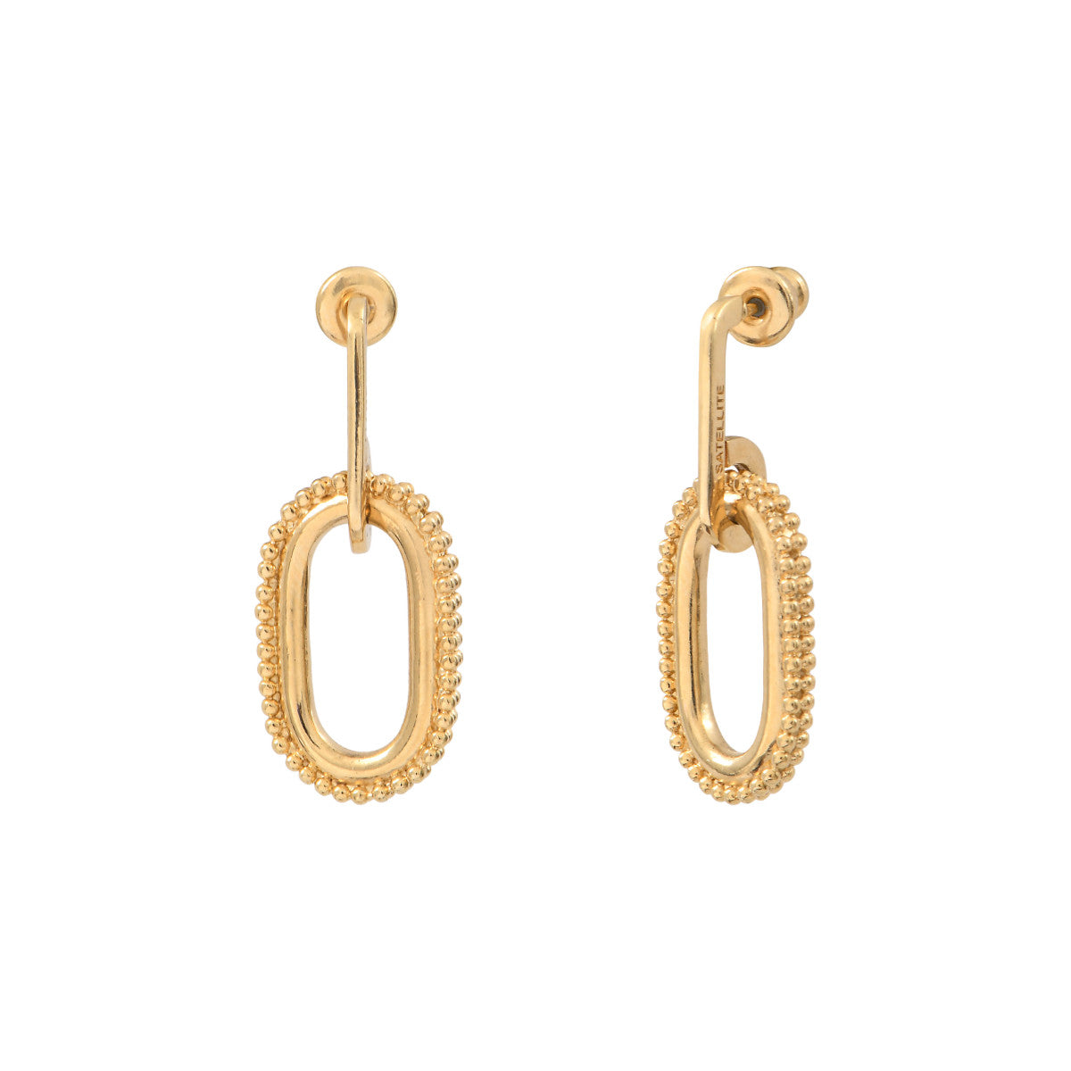 Boucles d'oreilles percées glamour métal - doré Dore