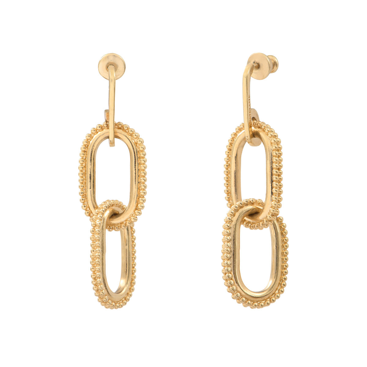 Boucles d'oreilles percées élégantes métal - doré Dore