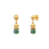 Boucles d'oreilles à tiges percées Avola quartz teinté - bleu Bleu