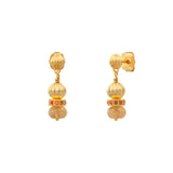Boucles d'oreilles à tiges percées Avola quartz teinté - orange Orange