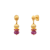 Boucles d'oreilles à tiges percées Avola quartz teinté - violet Violet