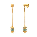 Boucles d'oreilles longues à tiges percées Avola en quartz teinté - bleu Bleu