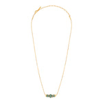 Collier pendentif réglable Avola perles en quartz teinté - bleu Bleu