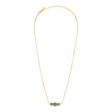 Collier pendentif réglable Avola perles en quartz teinté - bleu Bleu