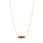 Collier pendentif réglable Avola perles en quartz teinté - violet Violet