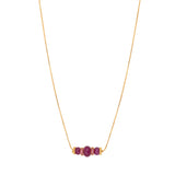 Collier pendentif réglable Avola perles en quartz teinté - violet Violet