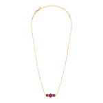 Collier pendentif réglable Avola perles en quartz teinté - violet Violet