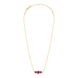 Collier pendentif réglable Avola perles en quartz teinté - violet Violet