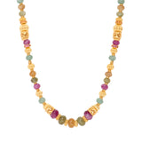 Collier de perles réglable Avola en quartz teinté - multicolore Multi