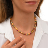 Collier de perles réglable Avola en quartz teinté - multicolore Multi