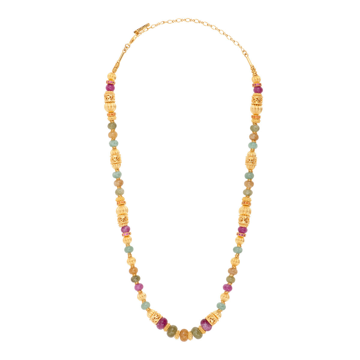 Collier de perles réglable Avola en quartz teinté - multicolore Multi