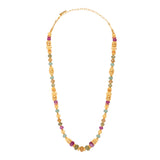Collier de perles réglable Avola en quartz teinté - multicolore Multi