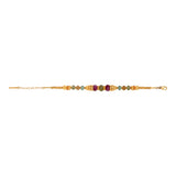 Bracelet de perles réglable Avola en quartz teinté - multicolore Multi