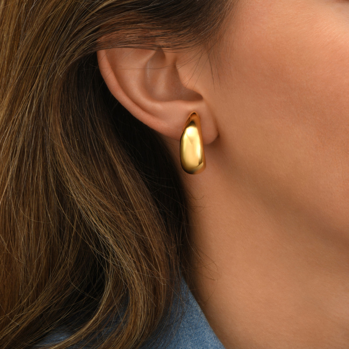 Boucles d'oreilles clips Masseria en résine - doré Dore