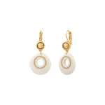Boucles d'oreilles dormeuses Masseria en résine - blanc Blanc