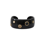Bracelet manchette Masseria M en résine et pierres dures - noir Noir