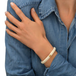 Bracelet jonc Masseria M en résine - blanc Blanc