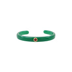 Bracelet jonc Masseria M en résine et grenat - vert Emeraude