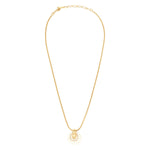 Collier pendentif réglable Masseria en métal doré et résine - blanc Blanc
