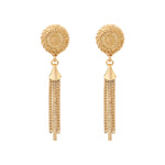 Boucles d'oreilles clips métal doré à l'or fin - doré Or brillant
