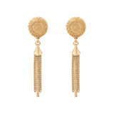 Boucles d'oreilles clips métal doré à l'or fin - doré Or brillant