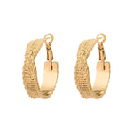 Boucles d'oreilles créoles métal doré à l'or fin - doré Or brillant