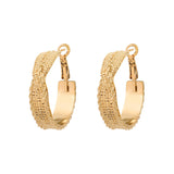 Boucles d'oreilles créoles métal doré à l'or fin - doré Or brillant