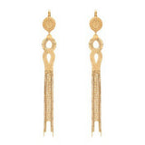 Boucles d'oreilles pendantes originales métal doré à l'or fin - doré Or brillant