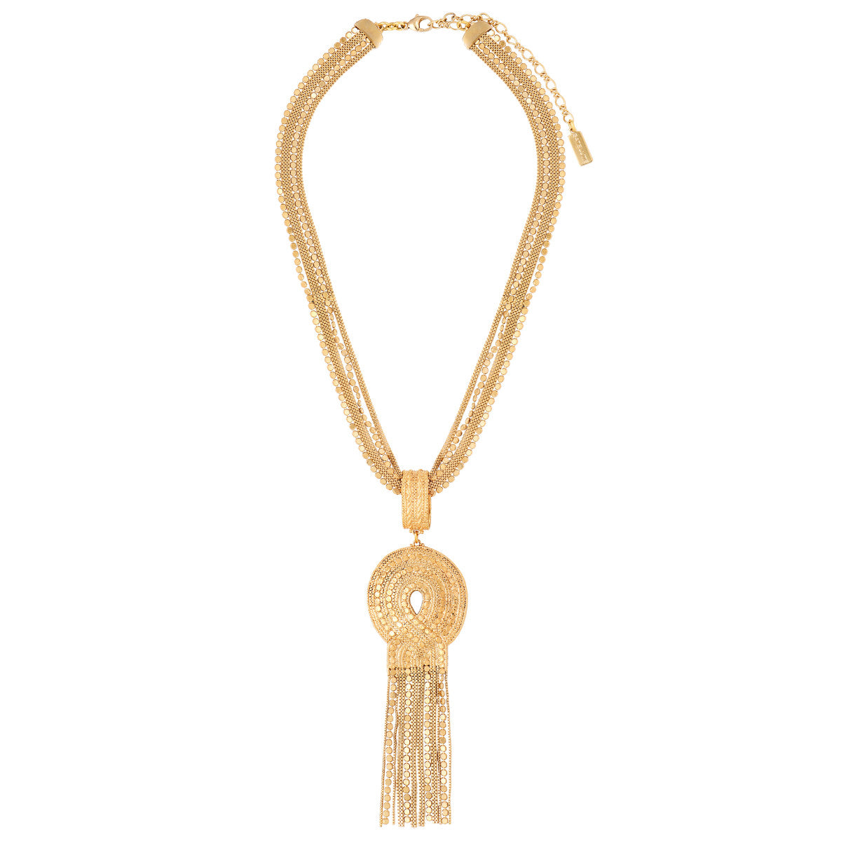Collier sautoir multi-rangs métal doré à l'or fin - doré Or brillant