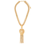 Collier sautoir multi-rangs métal doré à l'or fin - doré Or brillant