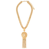 Collier sautoir multi-rangs métal doré à l'or fin - doré Or brillant